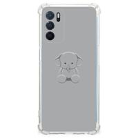 OPPO A16 | A16s | A54s Stevig | Bumper Hoesje | Grijs Baby Olifant
