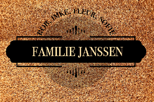 Gepersonaliseerde familienamen vinyl vloerkleed