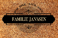Gepersonaliseerde familienamen vinyl vloerkleed