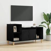 TV-kast Zwart Eiken 100 x 35 x 55 cm Bewerkt hout