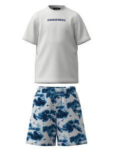 DSQUARED2 KIDS pyjama en coton à logo imprimé - Blanc