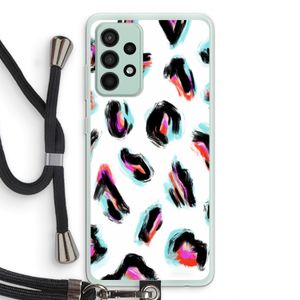 Cheetah color: Samsung Galaxy A52s 5G Transparant Hoesje met koord