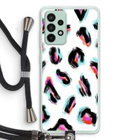 Cheetah color: Samsung Galaxy A52s 5G Transparant Hoesje met koord Cheetah color: Samsung Galaxy A52s 5G Transparant Hoesje met koord
