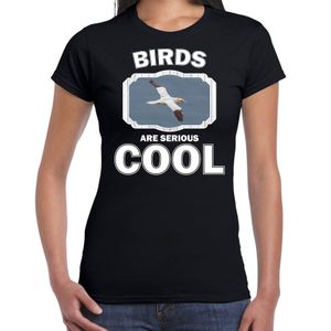 Dieren jan van gent vogel t-shirt zwart dames - birds are cool shirt