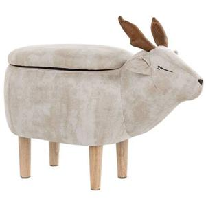 Beliani - REINDEER - Hocker - Beige - Polyester