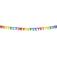 Letterslinger gefeliciteerd kleur | 5 stuks