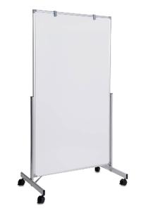 Maul Whiteboard Whiteboard MAULpro easy2move (b x h) 1000 mm x 1800 mm Grijs Kunststof coating Aan beide zijden te gebruiken, Incl. wielen