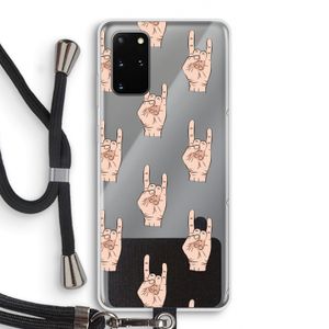 Rock: Samsung Galaxy S20 Plus Transparant Hoesje met koord