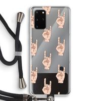 Rock: Samsung Galaxy S20 Plus Transparant Hoesje met koord