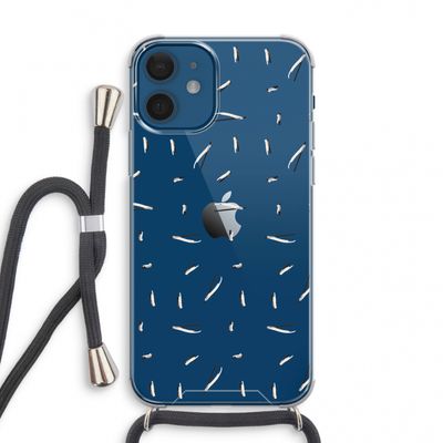 Hipster stripes: iPhone 12 mini Transparant Hoesje met koord