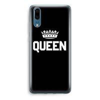 Queen zwart: Huawei P20 Transparant Hoesje