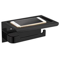 Best Design Nero Phone toiletrolhouder excl telefoon mat zwart 4004800