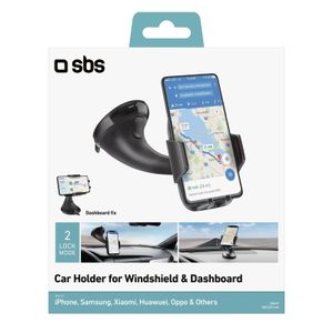 sbs mobile Autohalterung Freeway für Smartphone und Handys mit Saugnapfbefestigung Telefoonhouder voor in de auto 360° draaibaar 55 - 85 mm Bevestigingswijze