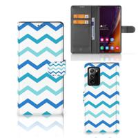 Samsung Galaxy Note20 Ultra | Telefoon Hoesje | Zigzag Blauw