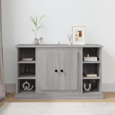 Dressoir 100x35,5x60 cm bewerkt hout grijs sonoma eikenkleurig