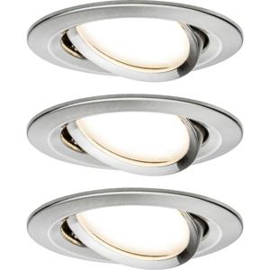 Paulmann 92959 LED-inbouwlamp Set van 3 stuks LED 18 W IJzer (geborsteld)