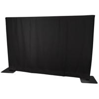 Wentex Pipe and drape doek 280x120cm medium gloss zwart ongeplooid - thumbnail