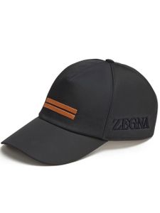 Zegna casquette Technical à broderies - Noir