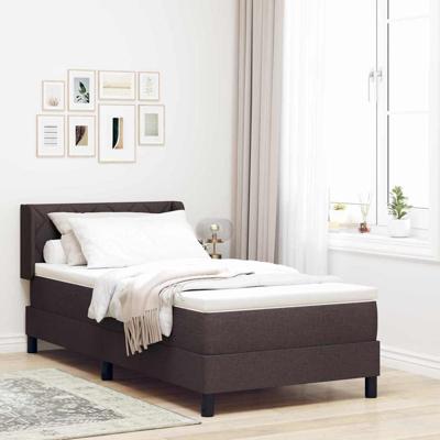 Boxspringbed met matras met matras Donkerbruin 100 x 200 cm