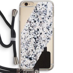 Gespikkelde marmer: iPhone 6 / 6S Transparant Hoesje met koord