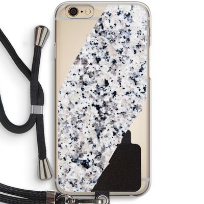 Gespikkelde marmer: iPhone 6 / 6S Transparant Hoesje met koord