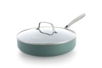 HEMA BK hapjespan met deksel Ø28cm keramisch PFAS-vrij groen