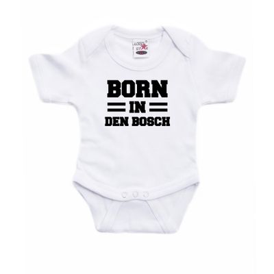 Born in Den Bosch cadeau baby rompertje wit jongen/meisje Born in Den Bosch cadeau baby rompertje wit jongen/meisje