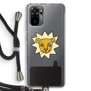 Kleine leeuw: Xiaomi Redmi Note 10 Pro Transparant Hoesje met koord