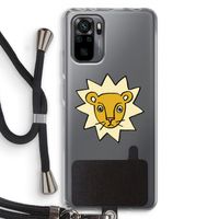 Kleine leeuw: Xiaomi Redmi Note 10 Pro Transparant Hoesje met koord