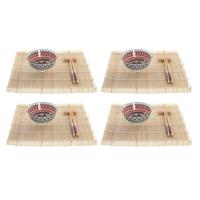 Sushi set DKD Home Decor 14,5 x 14,5 x 31 cm Multicolour Mandala Keramiek Orientaals (16 Onderdelen)