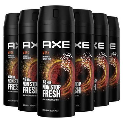 Axe Musk bodyspray deodorant - 6 x 150 ml - voordeelverpakking Axe Musk bodyspray deodorant - 6 x 150 ml - voordeelverpakking