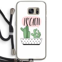 I love cacti: Samsung Galaxy S7 Transparant Hoesje met koord