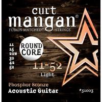 Curt Mangan Phosphor Bronze 11-52 Medium Round Core snarenset voor staalsnarige akoestische gitaar