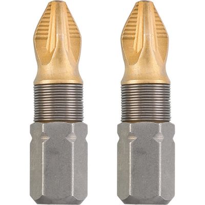 Titaan Bits, 25mm, Pozidriv Kruiskop PZ2 Bit