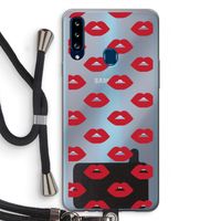 Lips: Samsung Galaxy A20s Transparant Hoesje met koord