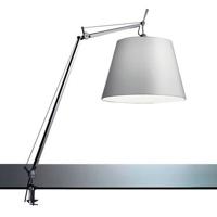 Artemide Tolomeo Mega klemlamp LED met toetsdimmer grijs satijn 42 cm