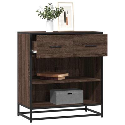 Dressoir 68x35x76 cm bewerkt hout bruin eikenkleur
