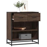 Dressoir 68x35x76 cm bewerkt hout bruin eikenkleur