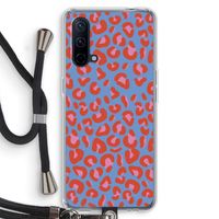 Leopard blue: OnePlus Nord CE 5G Transparant Hoesje met koord