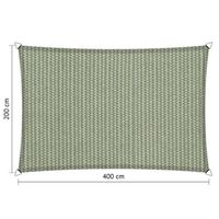 Shadow Comfort rechthoek 2x4m Green met Bevestigingsset enset