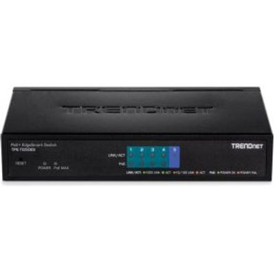 Trendnet TPE-TG50ES netwerk-switch Managed Gigabit Ethernet (10/100/1000) Zwart Power over Ethernet