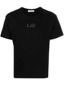 Ludovic de Saint Sernin t-shirt en coton à logo strassé - Noir