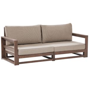 Beliani TIMOR - Tuinsofa-Donkere houtkleur-FSC® gecertificeerd acaciahout