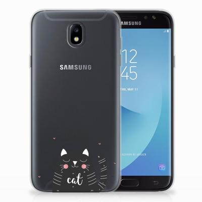 Samsung Galaxy J7 2017 | J7 Pro Telefoonhoesje met Naam Cat Good Day Samsung Galaxy J7 2017 | J7 Pro Telefoonhoesje met Naam Cat Good Day
