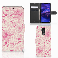 Huawei Mate 20 Lite Hoesje Pink Flowers - thumbnail