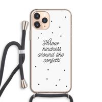 Confetti: iPhone 11 Pro Transparant Hoesje met koord