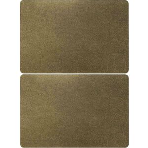 Set van 6x stuks rechthoekige placemats goud met glitters 43,5 x 28,5 cm