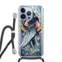 Golden Raven: iPhone 13 Pro Transparant Hoesje met koord
