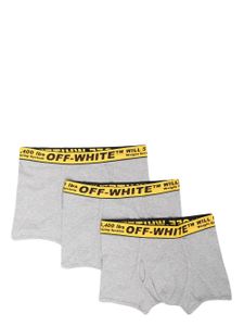 Off-White lot de trois boxers Classic Industrial - Gris