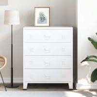 Ladekast industrieel 78x40x93 cm metaal wit